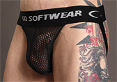 Black Go Softwear Euro Mesh Jockstrap
