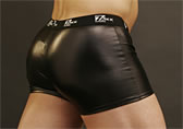 Zakk Wet Look Lace-up Fitted Boxer Shorts Detail 2