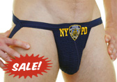 Black Logowear Police Swimmer Jock