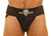Black Bodyworksman Police Department 3 Inch Jockstrap