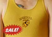Mustard-gold Bodyworksman Marines Ribbed Muscle Tank