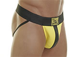 Yellow/Black Nasty Pig Rubber Jockstrap