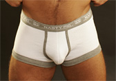 White/Grey Nasty Pig Fitted Cotton Trunk