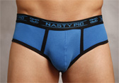 Blue/Black Nasty Pig Fitted Cotton Brief