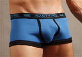 Blue/Black Nasty Pig Fitted Cotton Trunk