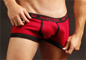 Red/Black Nasty Pig Fitted Cotton Trunk