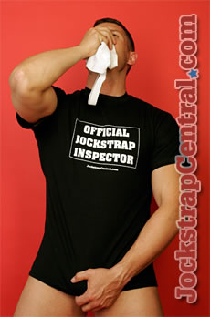 Jockstrap Central Official Jockstrap Inspector T-Shirt Jockstrap Central Official Jockstrap Inspector T-Shirt