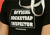 Black Jockstrap Central Official Jockstrap Inspector T-Shirt