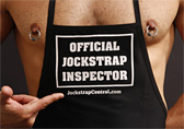Black Jockstrap Central Official Jockstrap Inspector Apron