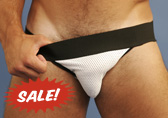 White Kinkwear Sports mesh Jockstrap