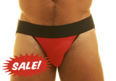 Red Kinkwear Sports mesh Jockstrap