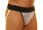White Kinkwear Fishnet Jockstrap