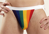 Rainbow/White Activeman Pride Swimmer Jockstrap