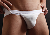 White Activeman Vented Swimmer Jockstrap