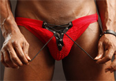 Red Activeman Lace-up Jockstrap