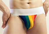 Rainbow/White Activeman 3 Inch Jockstrap