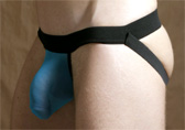 Turquoise Pulse Stretch Mesh Jockstrap