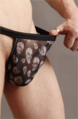 Male Power Voodoo Skull Sheer Jockstrap Male Power Voodoo Skull Sheer Jockstrap