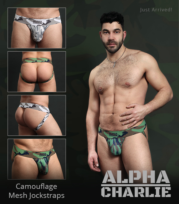 Alpha Charlie Mesh Camouflage Jockstraps are Here