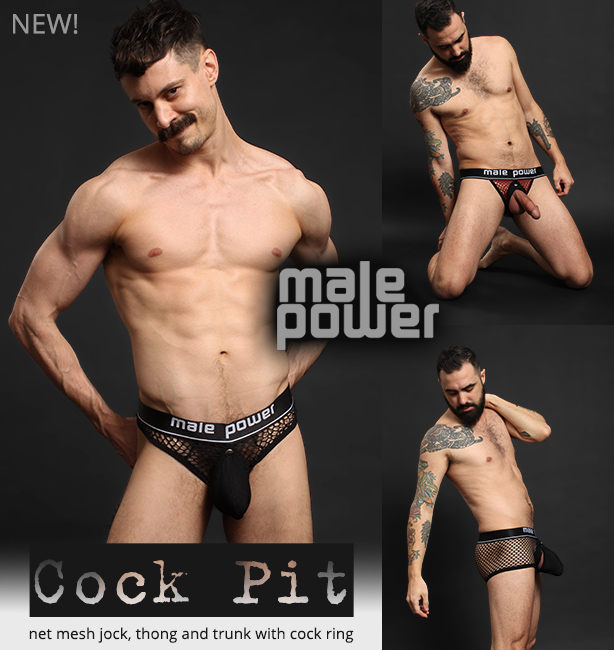 Male Power Cock Pit Jockstraps, Thongs and Trunks