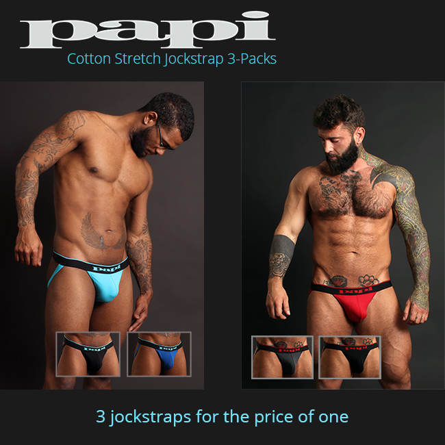 Papi Cotton Stretch Jockstrap 3 Packs Sale