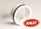 Russell Hardwear Edge White Striper Cock Ring