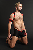 4 Hunks Catcher Lad Mesh Wrestling Singlet with Open Back