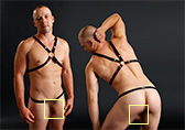 Male Power Rip Off Harness Set with Cock Ring