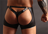 Male Power Poseidon Chaps Short with Rip-off Thong