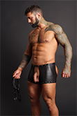 Male Power Poseidon Chaps Short with Rip-off Thong