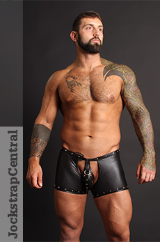 Male Power Poseidon Chaps Short with Rip-off Thong