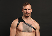 Male Power Leather Zodiac Harness