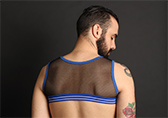 Addicted Fetish Mesh Stripe Harness