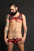 Addicted Fetish Mesh Stripe Harness