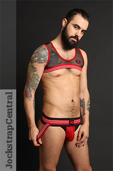 Addicted Fetish Mesh Stripe Harness