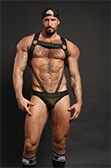 CellBlock 13 Linebacker Body Harness with CB13 Cockring
