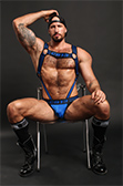 CellBlock 13 Linebacker Body Harness with CB13 Cockring