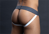 Raw Studio Orange Crush Gunmetal Leather Jockstrap