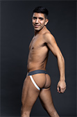 Raw Studio Orange Crush Gunmetal Leather Jockstrap