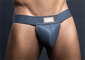 Raw Studio Orange Crush Gunmetal Leather Jockstrap