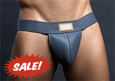 Raw Studio Orange Crush Gunmetal Leather Jockstrap