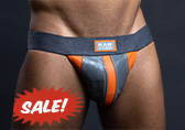 Raw Studio Orange Crush Crocodile Leather Jock: