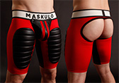 Maskulo Open Back Football Short w/ Cod Piece