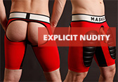 Maskulo Open Back Football Short w/ Cod Piece