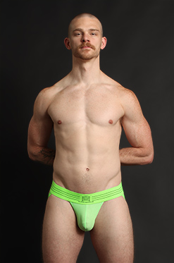 Alpha Charlie Neon Jockstrap in Lime-green